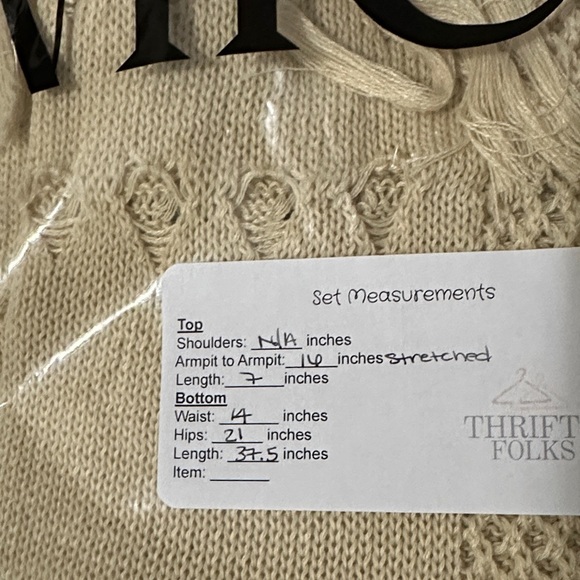 Micas Women's Knitted Tube Top Midi Fringe Skirt Set - Picture 7 of 7